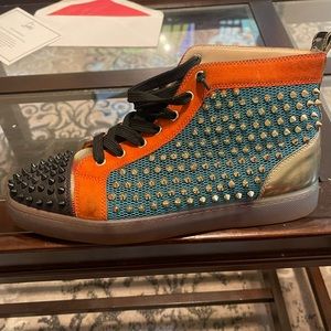 Christian Louboutins (RedBottoms)-Size 10.5 Black & Orange